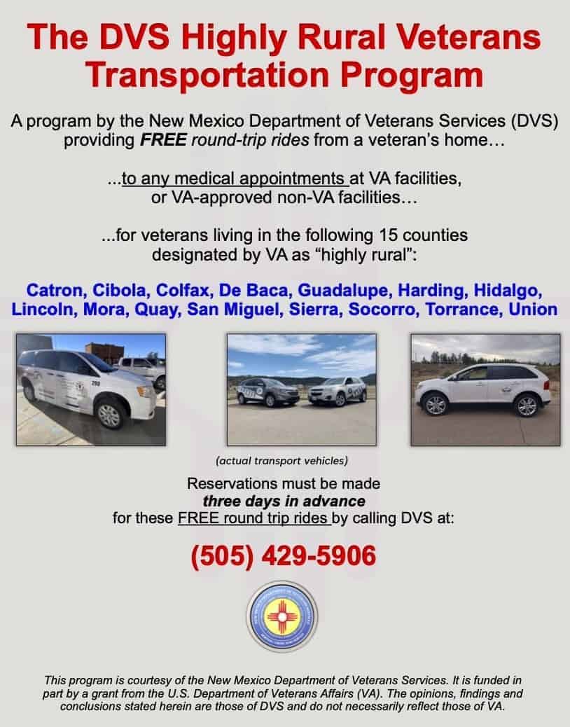 dvs free transportation for veterans