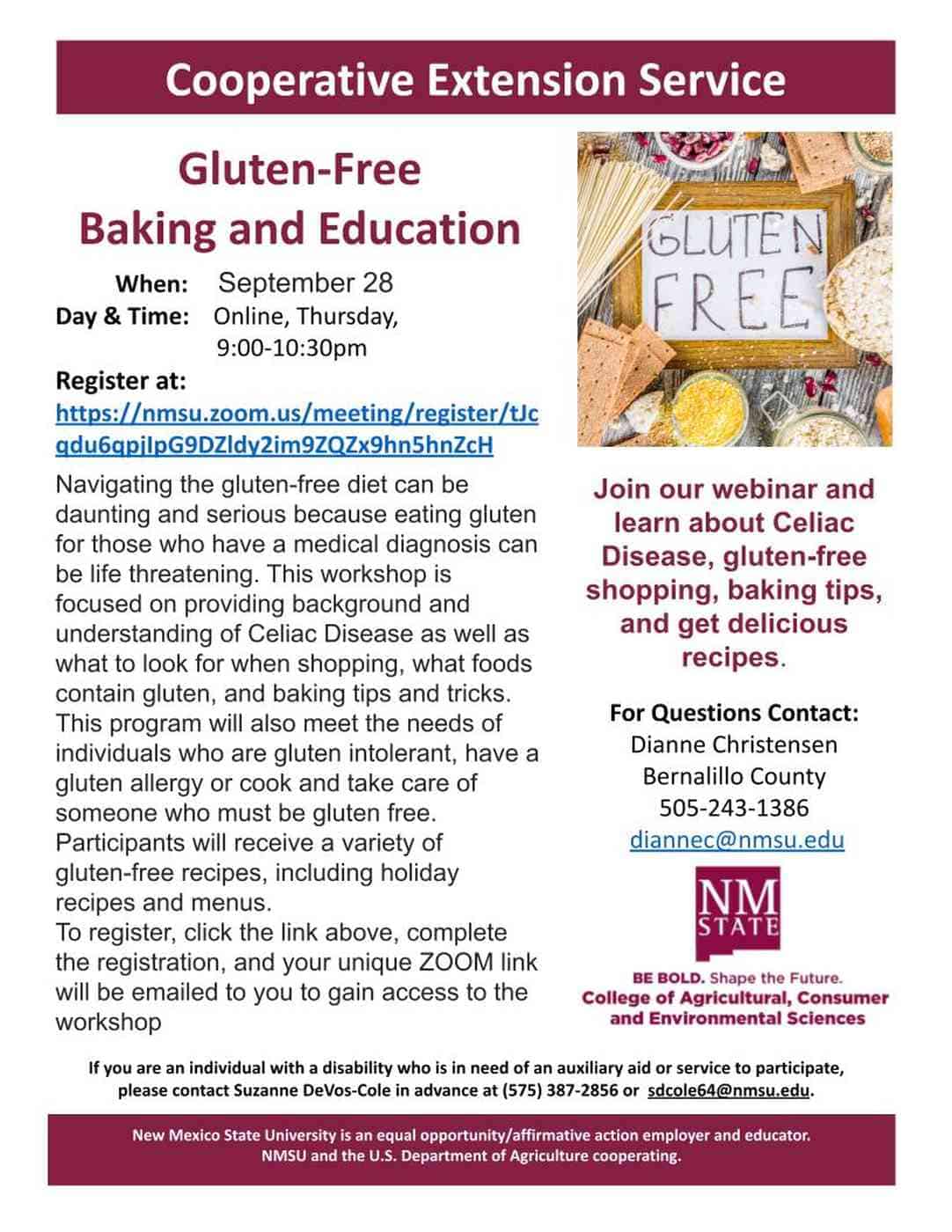 free online gluten free workshop