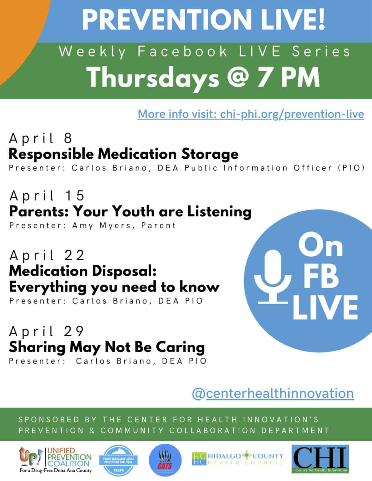 prevention live weekly facebook live series april 2021 english