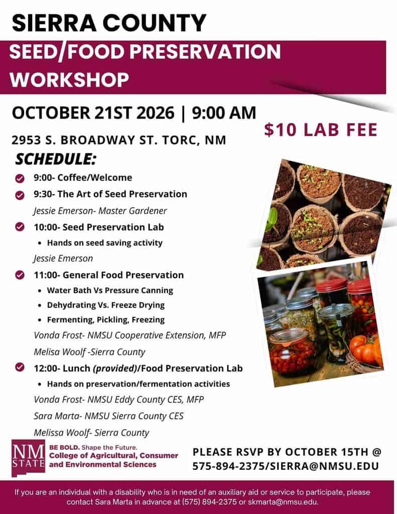 seed food preparation workshop