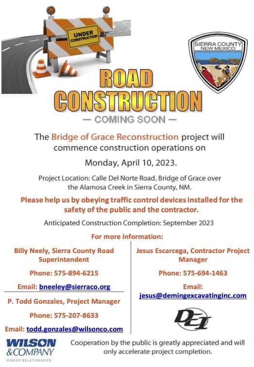 sierra county bridge of grace construction to begin april 2023