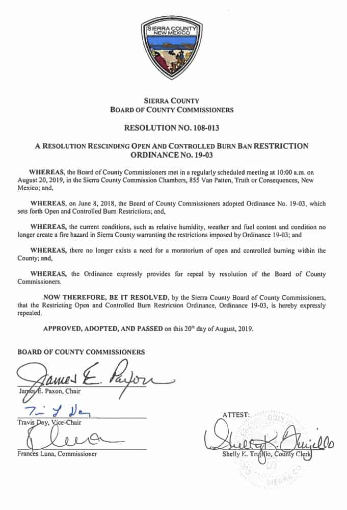 sierra county resolution 108 013