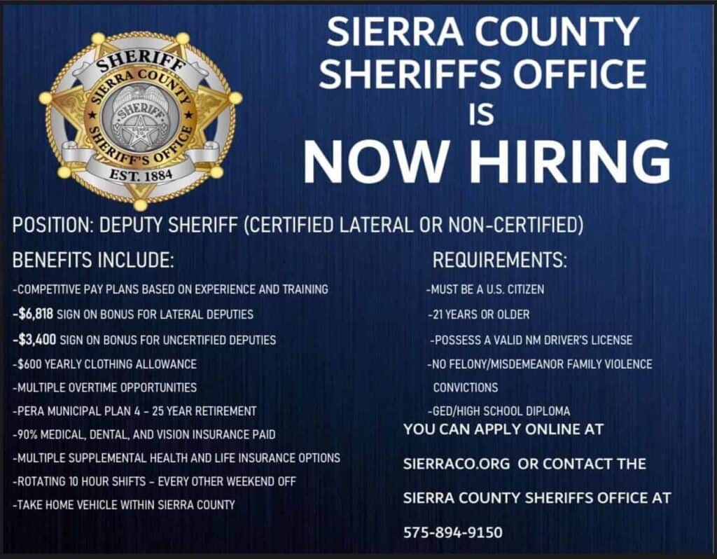 Sierra County Government › Now Hiring Deputy Sheriffs